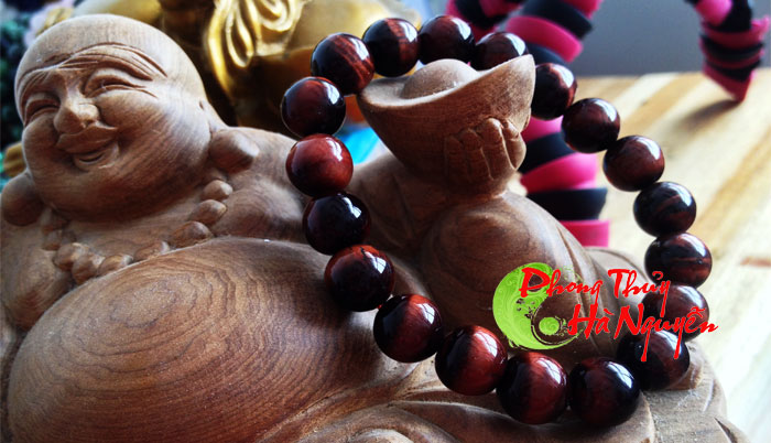  vòng tay đá mắt hổ đỏ 8ly